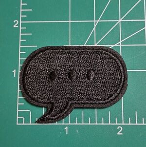 2/$10 Black Speech Bubble Patch